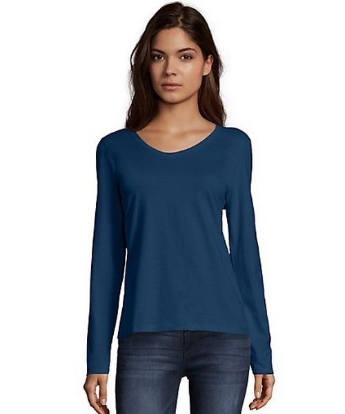 Long-Sleeve V-Neck T-Shirt O9142 